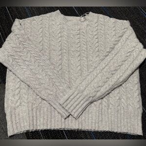 Joie Light Gray Cable Knit Sweater